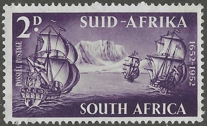 South Africa, stamp, Scott#117, mint, never hinged, 2d, Riebeeck's ships,