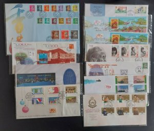 HONG KONG 1987/2003, Group of 35 covers w/complete sets & s/s, all VF, all shown