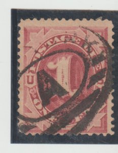 US Scott#J22 VF-XF 1891s 1c Postage Due with A SON Cancelation