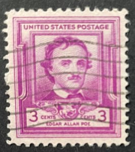 US #986 Used F/VF 3c Edgar Allan Poe 1949 [B28.3.1]