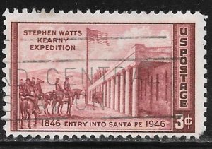 USA 944: 3c Santa Fe and Kearny, used, VF