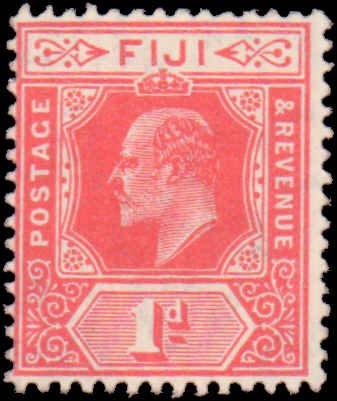 Fiji #72, Incomplete Set, 1908, Hinged
