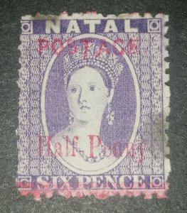 Natal 1/2p on 6p 1895