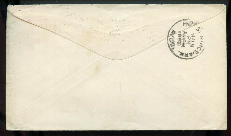 U.S. T III 1st Bureau Issue on 1896 Ad Cover for Graf Morsbach & Co. Saddelry