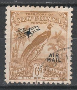 NEW GUINEA 1931 DATED BIRD AIRMAIL 6D USED