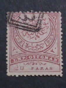 ​TURKEY-1884 SC#68 138 YEARS OLD OTTOMAN EMPIRE USED- STAMP-FINE