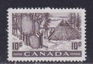 Canada # 301, Indians Drying Skins on Stretchers, Mint NH, 1/2 Cat.