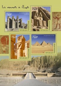 2014 TOGO MNH. EGYPTIAN MONUMENTS |  Michel Code: 6191-6194