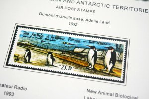 COLOR PRINTED TAAF: FRENCH ANTARCTICA 1955-2010 STAMP ALBUM PAGES (104 il.pages)