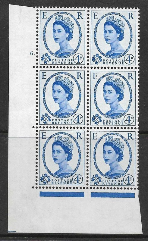 4d Wilding Multi Crown on Cream Cyl 6 Dot perf A(E/I) UNMOUNTED MINT