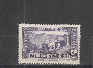 Andorra (French Administration)  Scott#  60C  MH  (1942 Chapel of Meritxell)