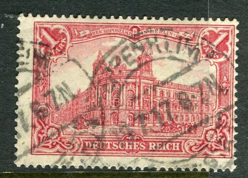 GERMANY; 1906-11 early Deutsches Reich high value 1M. used fair Postmark