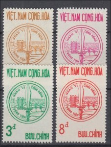 South Vietnam 1963 Full  Set Sc#211-214 MNH Luxe (White Gum)