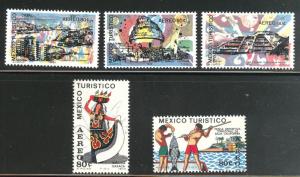 Mexico Scott C354-358 MNH** Tourism airmail set