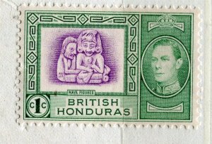 BRITISH HONDURAS; 1938 early GVI Pictorial issue Mint hinged 1c. value