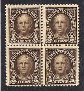 551 Mint,OG,VLH... Block of 4