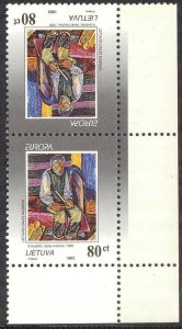 Lithuania 1993 Europa CEPT Art Paintings Pair MNH