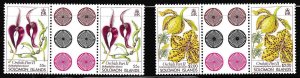 Solomon Islands 1989 ORCHID Gutter Pairs Complete (4) Scott 631-634 XF/NH/(**)