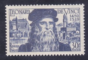 France 682 MNH OG 1952 Leonardo da Vinci 500th Birth Anniversary Issue VF