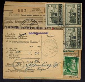 1944 Germany SS Guard Forwarded Parcel Cover Flossenburg Concentration Camp KZ 