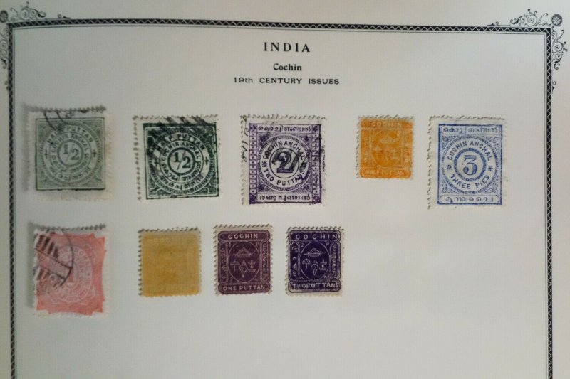 India States 1800s to 1950 Stamp Collection