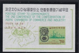 Korea (South) # 600a, Door Knocker & Factory, Souvenir Sheet, Mint LH, 1/3 Cat.