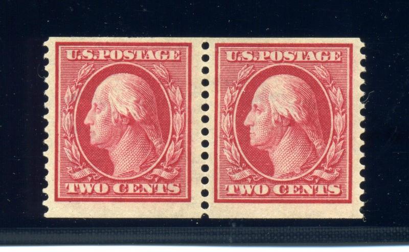 Scott #388 Washington Mint Coil  PAIR  with PSE Cert (Stock 388-pse 1)