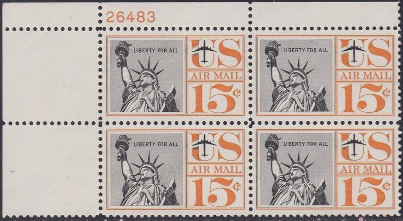 C58 Statue of Liberty Plate Block MNH