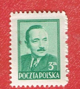 POLAND SCOTT#437 1948 3z PRESIDENT BIERUT - MH