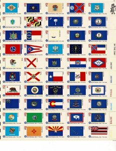 State Flags 1976 13c US Postage Sheet #1633-82 VF MNH