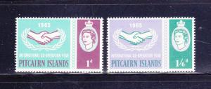 Pitcairn Islands 54-55 Set MNH International Cooperation Year