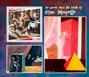 SIERRA LEONE - 2023 - Rene Magritte - Perf Souv Sheet - Mint Never Hinged
