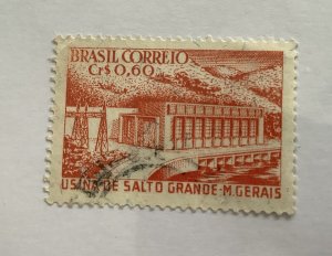 Brazil  1956  Scott  832  used - 60c,  Salto Grande hydroelectric dam