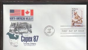 US Grey Wolf 1987 Artmaster U/A FDC BIN 19625