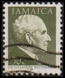 Jamaica 656a - Used - 50c Sir Alexander Bustamante (Inscribed: 1991) (cv $1.00)