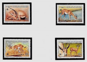 LIBYA SC 1325-8 NH issue of 1987 - WWF - ANIMALS