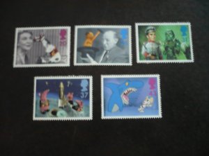 Stamps - Great Britain - Scott# 1698-1702 - Mint Never Hinged Set of 5 Stamps