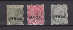 Jamaica QV 1890 Official O/P Set Of 3 VFU BP9450