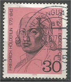 GERMANY, 1969, used 30pf, Georg Wilhelm Hegel, Scott 1016