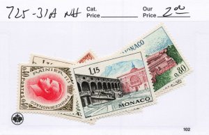 MONACO  725-31a    MNH