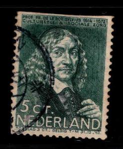 Netherlands Scott B95 Used 1937 semi-postal scissor cut at top