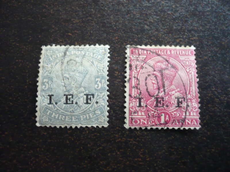 Stamps - India - Scott# M34-M35 - Used Part Set of 2 Stamps