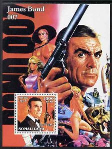 SOMALILAND - 2002-James Bond, Sean Connery #2-Perf Min Sheet-M N H-Private Issue