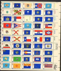 US #1633-82 Mint Sheet State Flags 