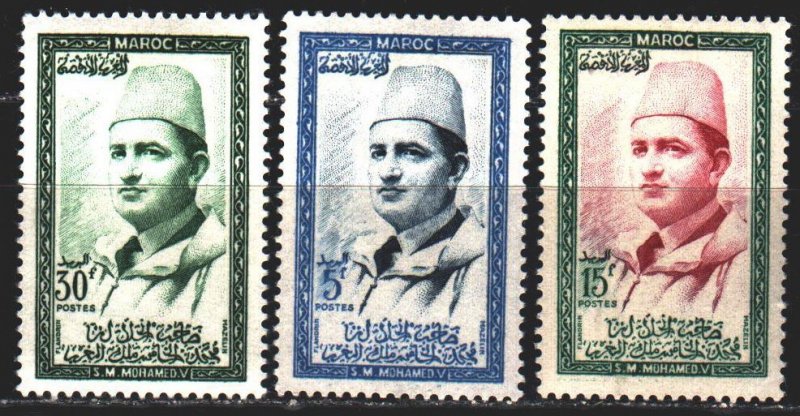 Morocco. 1956. 408-12 from the series. King of Jordan. MNH.