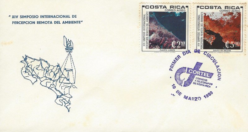 COSTA RICA SYMPOSIUM on REMOTE SENSING of the ENVIRONMENT Sc C780-C781 FDC 1980