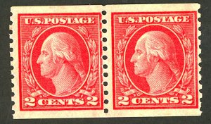 U.S. #454 MINT PAIR OG NH
