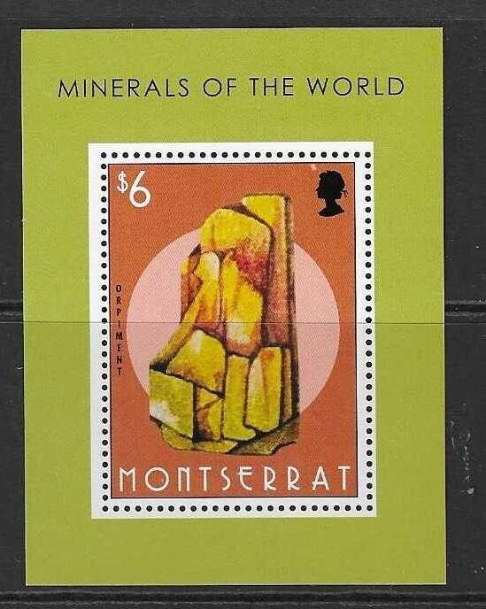 MONTSERRAT SGMS1518 2013 MINERALS OF THE WORLD MNH