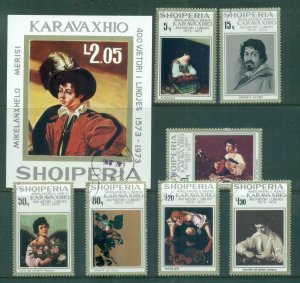 Albania 1973 Caravaggio paintings + MS CTO lot69787