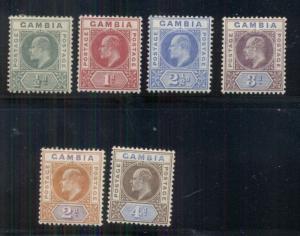 GAMBIA #28-33 Mint Hinged, Scott $111.00